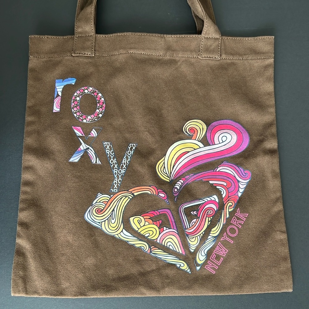 Roxy New York Brown Cotton Tote Bag